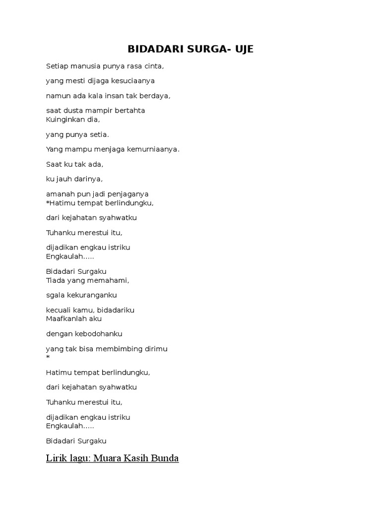 Lirik Lagu Dangdut Bunda Arsia Lirik
