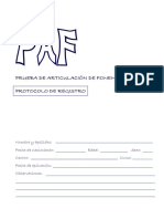 Prueba de Articulación Fonética - PAF PDF