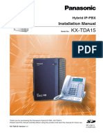 KX-TDA15: Installation Manual