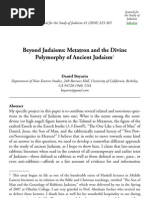 Beyond Judaisms - Metatron and The Divine Polymorphy of Ancient Judaism