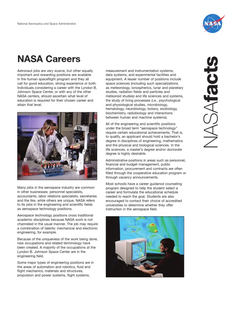 NASA Career Opportunities and Paths | PDF