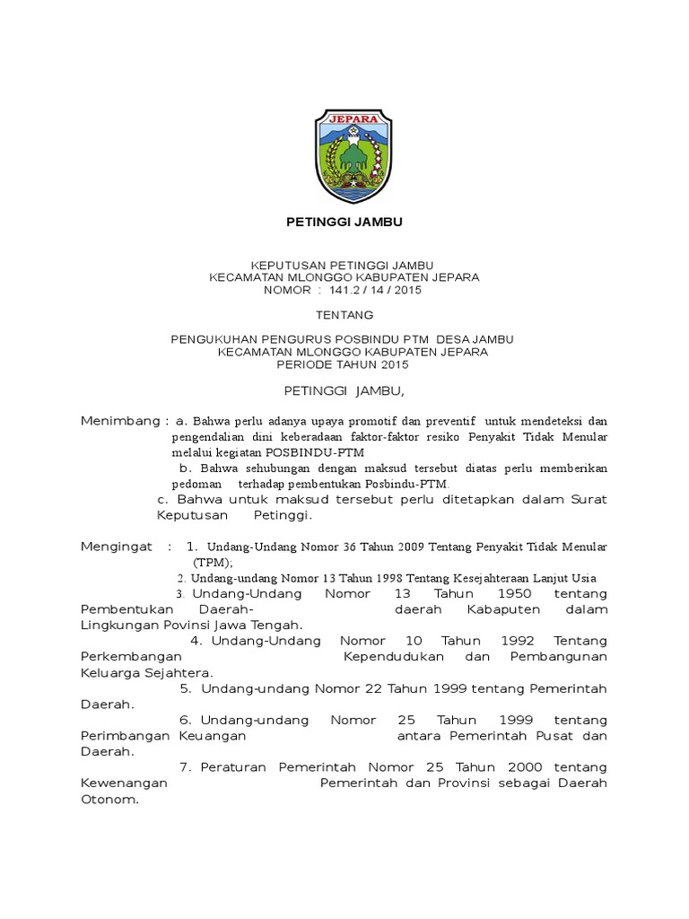 Sk Posbindu Jambu Pdf