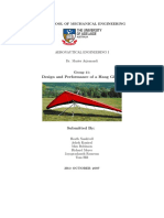 Design and Performance of A Hang Glider: The School of Mechanical Engineering