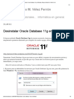 Desinstalar Oracle Database 11G en Windows