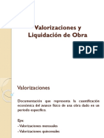 Valorizaciones y Liquidación de Obra - Clase 1