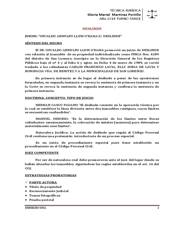12DESLINDE.docx Sentencia (Ley) Evidencia (ley)