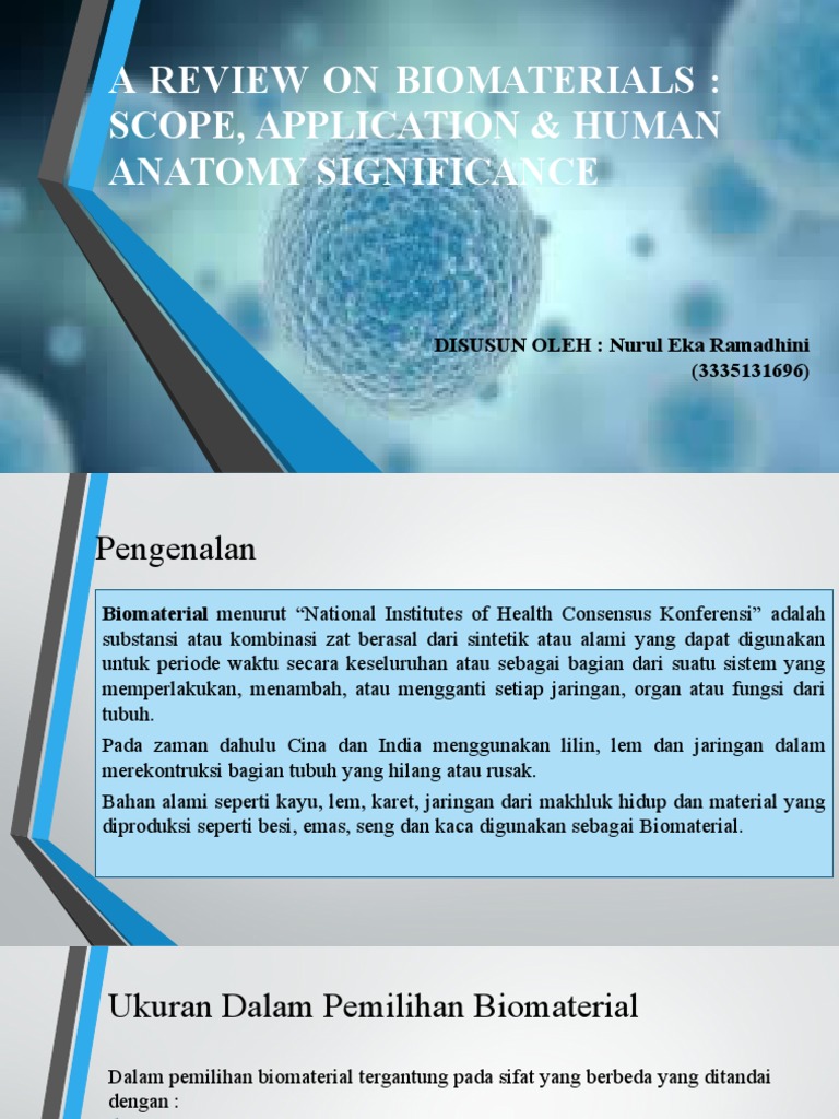 Biomaterial Pdf Teknologi Rekayasa