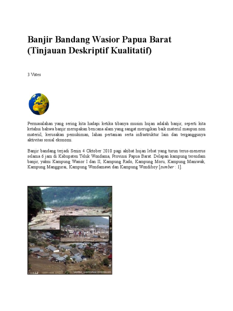 Banjir Bandang Wasior Papua Barat | PDF
