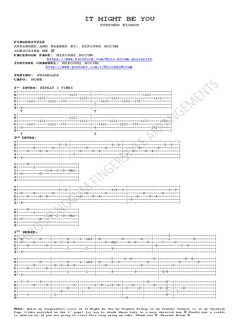 Ghost by Justin Bieber (Fingerstyle Arrangement) Sheet music for Guitar  (Solo)