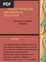 " Trends Problems and Issues in Education": Abou Mohammad Asmawil