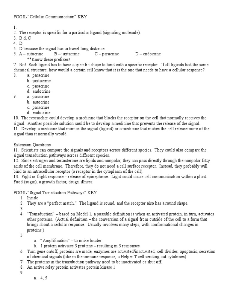 POGIL Key (6).doc Cell Signaling Signal Transduction