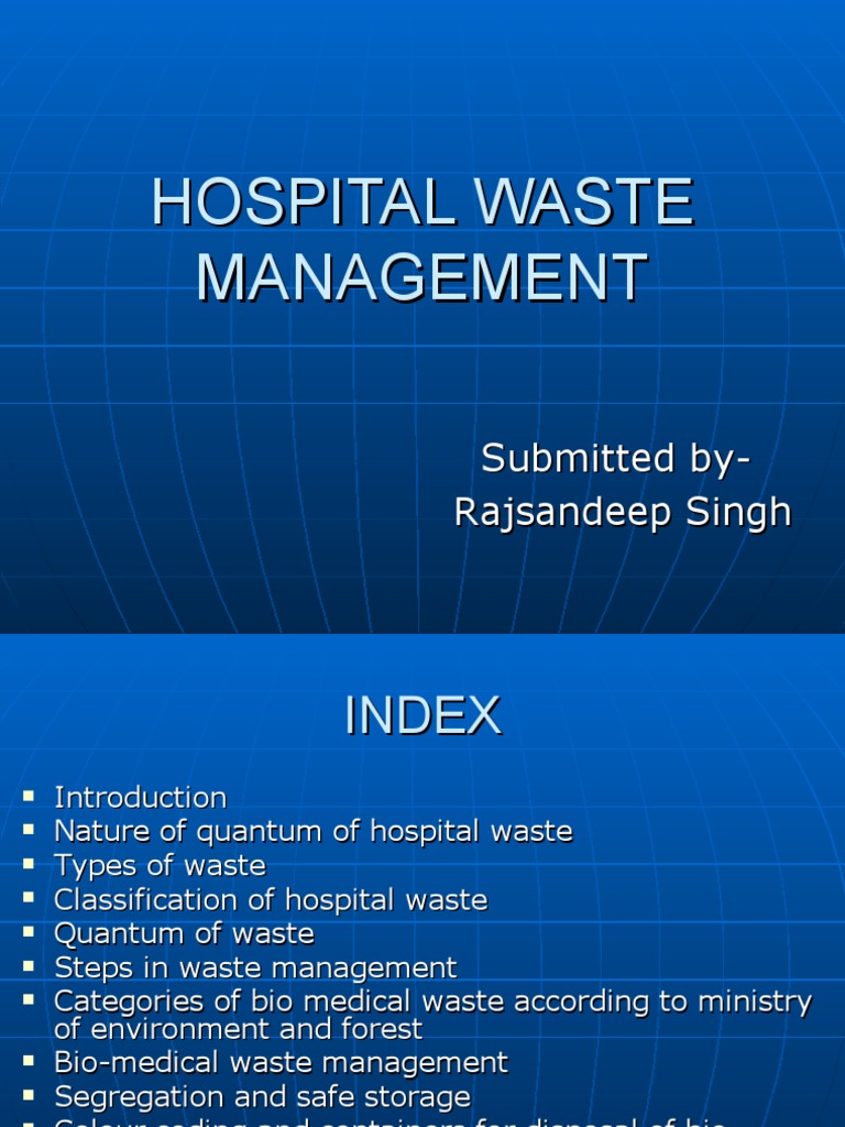 Hospital Waste Management | PDF