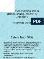 Dasar-Dasar Psikologi Islam Dalam Bidang Industri & Organisasi