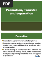 Promotion Transfer and Separation