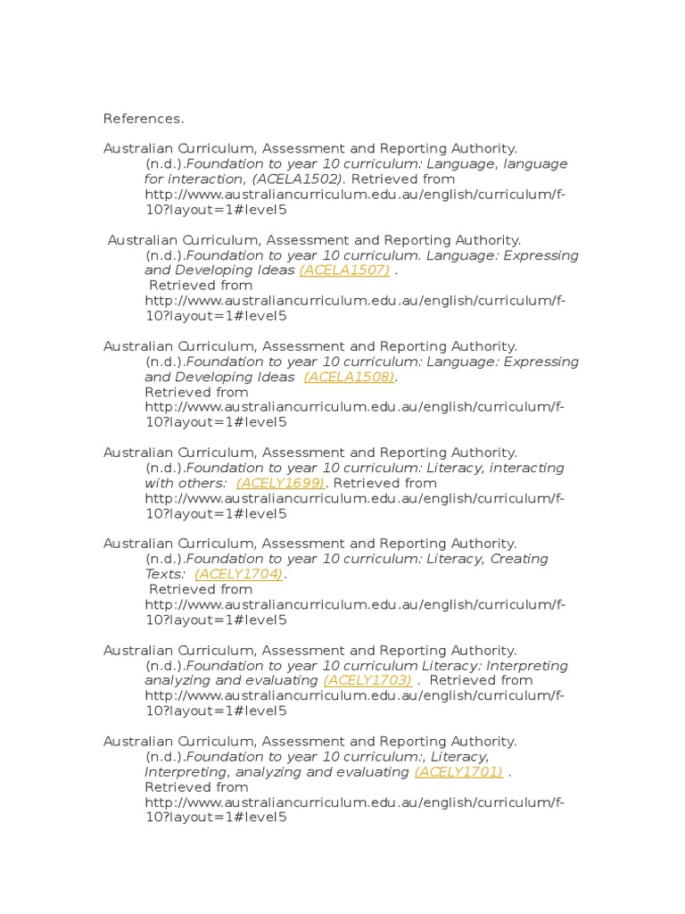 Essential References for Australian Curriculum | PDF | Curriculum ...