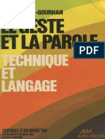 Le Geste Et La Parole