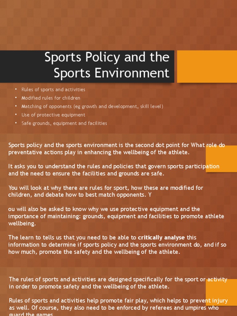 sports policy and the sports environment Sports Referee Free 30