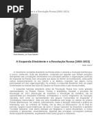A Esquerda Dissidente e a Revolução Russa 1900-1923