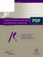 Curriculum Design and Development in Higher Music Education 2007