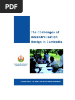 The Challenges of Decentralisation Design in Cambodia PDF