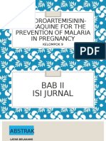 Dihydroartemisinin-Piperaquine For The Prevention of Malaria in Pregnancy