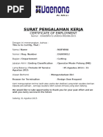 Surat Pengalaman Kerja