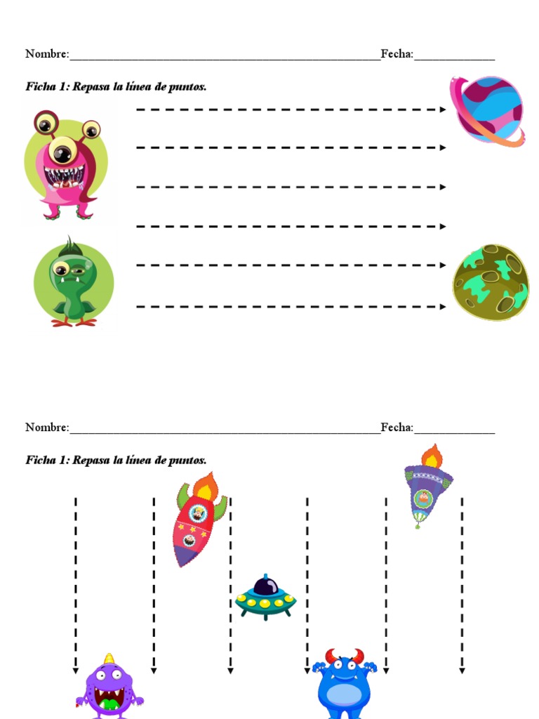 Fichas Grafomotricidad EL ESPACIO PDF | PDF