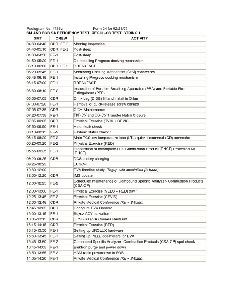 NASA 169840main 02 21 2007 TL | PDF | Space Exploration | Spaceflight