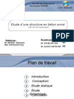 Etude D'une Structure en Béton Armé: Faculté Des Sciences Et Techniques TANGER