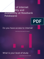 A Survey of Internet Accessibility and Availability at Rosebank Polokwane