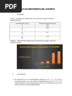 Ensayo de Asentamiento Del Concreto