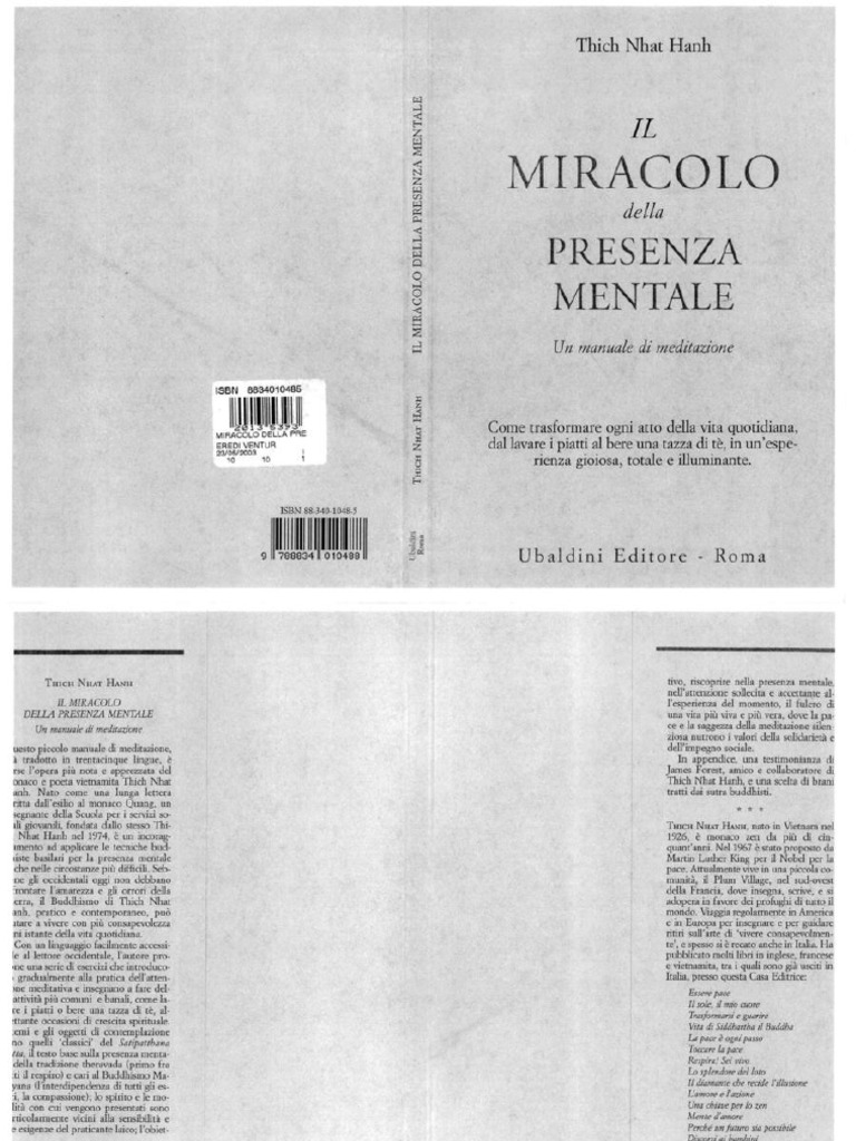 Thich Nhat Hanh Il Miracolo Della Presenza Mentale PDF