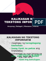 Kalikasan NG Tekstong Impormatib