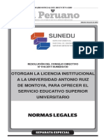 Licenciamiento Institucional A La Universidad Antonio Ruiz de Montoya