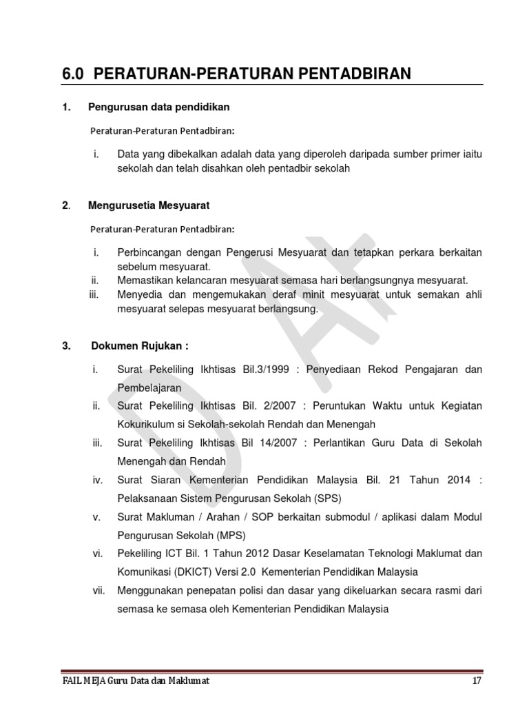 Peraturan Peraturan Pentadbiran Pdf