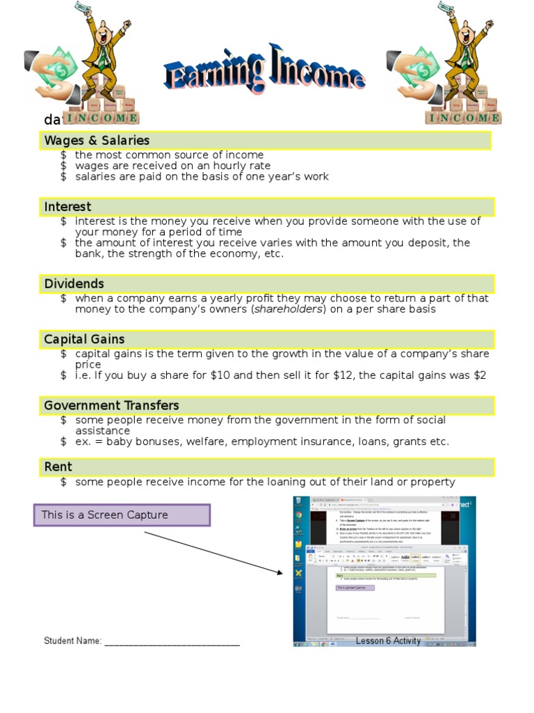 Understanding Income Sources | PDF | Finance & Money Management