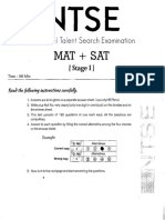Ntse State Level Sample Paper 1