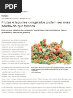 Frutas e Legumes Congelados Podem Ser Mais Saudáveis Que Frescos - Terra Brasil