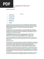 Planificación y Ejecución en Gestión Educativa | PDF | Planificación ...