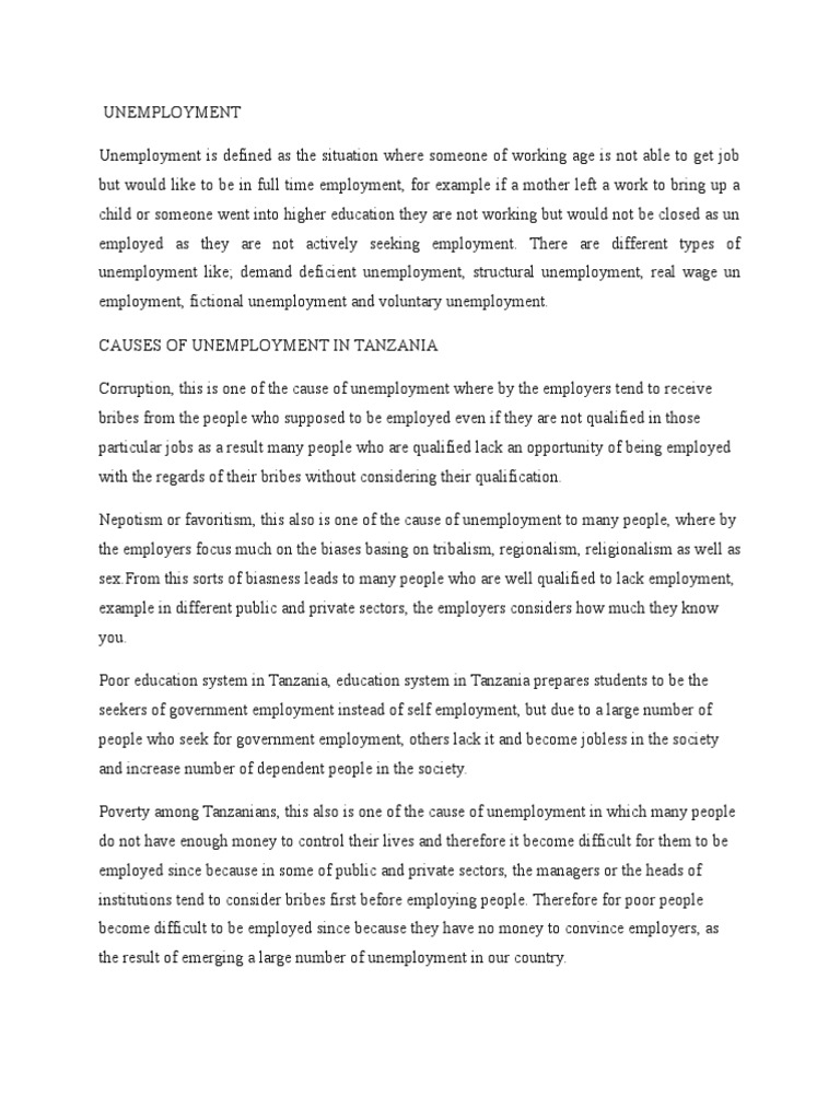UNEMPLOYMENT | PDF | Unemployment | Social Science