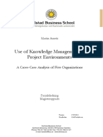 Use of Knowledge Management in Project Environments