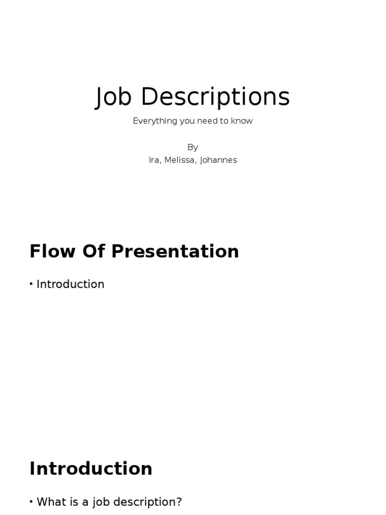 Understanding Job Descriptions | PDF | Career & Growth