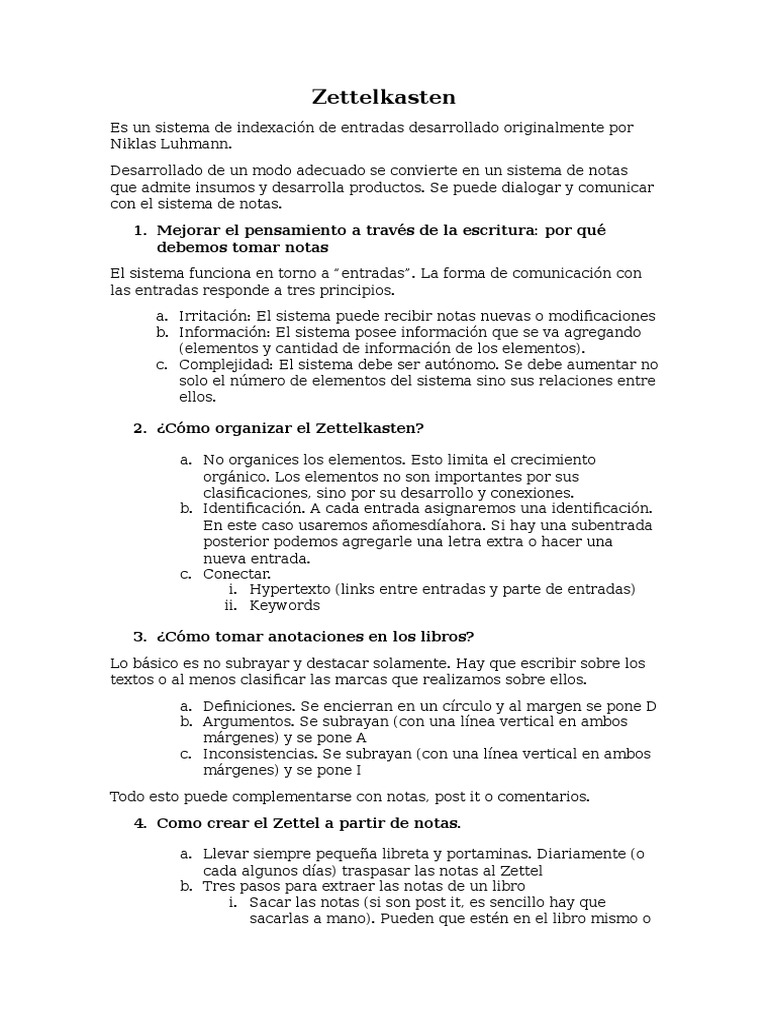 Zettelkasten PDF Libros Software