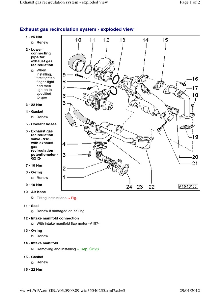 Exhaust Gas Recirculation System Engine Codes BKE, BPW, BRB and BRC
