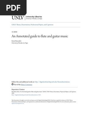 An Annotated Guide To Flute And Guitar Music Rhythm Thesis