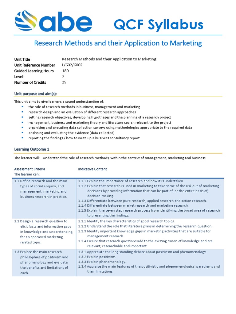 Marketing Research Methods Overview | PDF | Qualitative Research ...