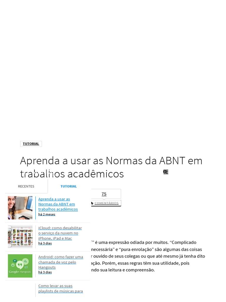 Normas da ABNT: veja como formatar trabalhos corretamente - TecMundo