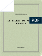Barbara Charles - Le Billet de Mille Francs PDF