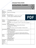 Autobiography Checklist Hoa 1