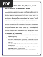 Download Role and Functions BRC DIET CTE IASE DSERT Role and functions of BRC Block Resource Centres by Muhammad Rafiuddin SN350463035 doc pdf
